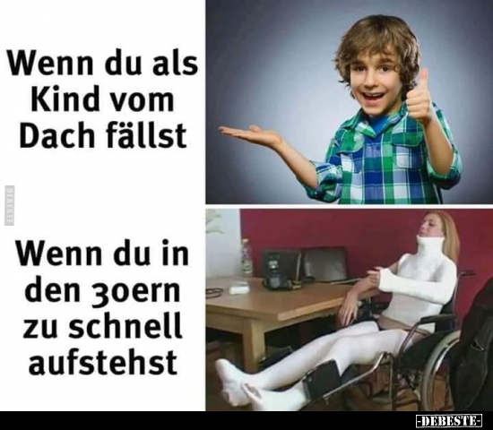 Wenn du als Kind vom Dach fällst... - Lustige Bilder | DEBESTE.de