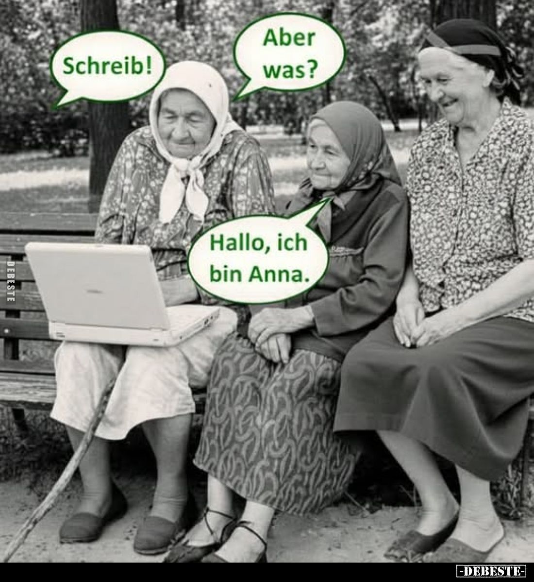 Schreib!
Aber was?
Hallo, ich bin Anna.