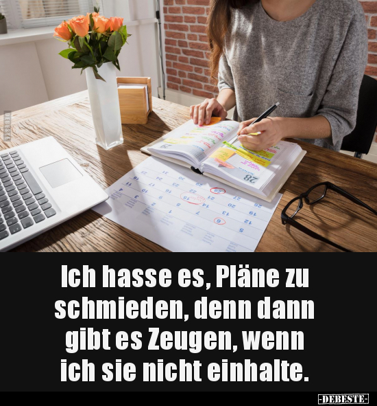 Ich hasse es, Pläne zu schmieden.. - Lustige Bilder | DEBESTE.de