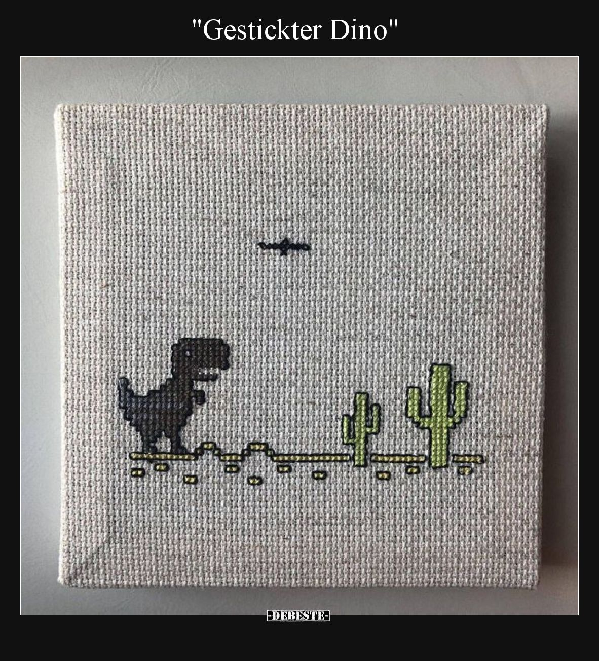 "Gestickter Dino"