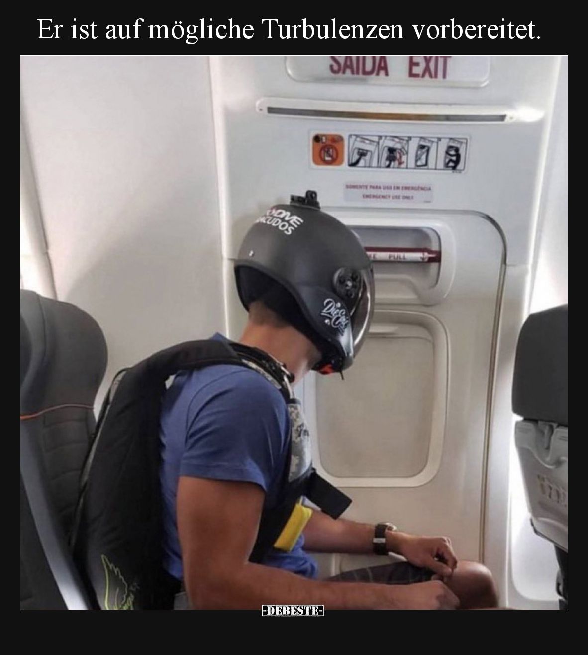 Er ist auf mögliche Turbulenzen vorbereitet.