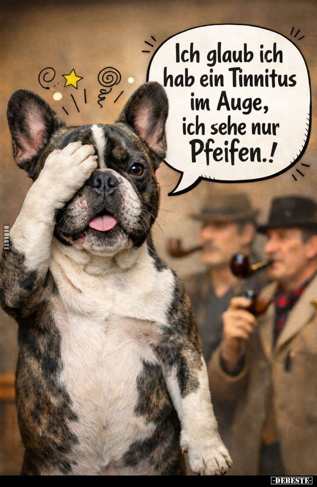 Ich glaub ich hab ein Tinnitus im Auge, ich sehe nur Pfeifen!