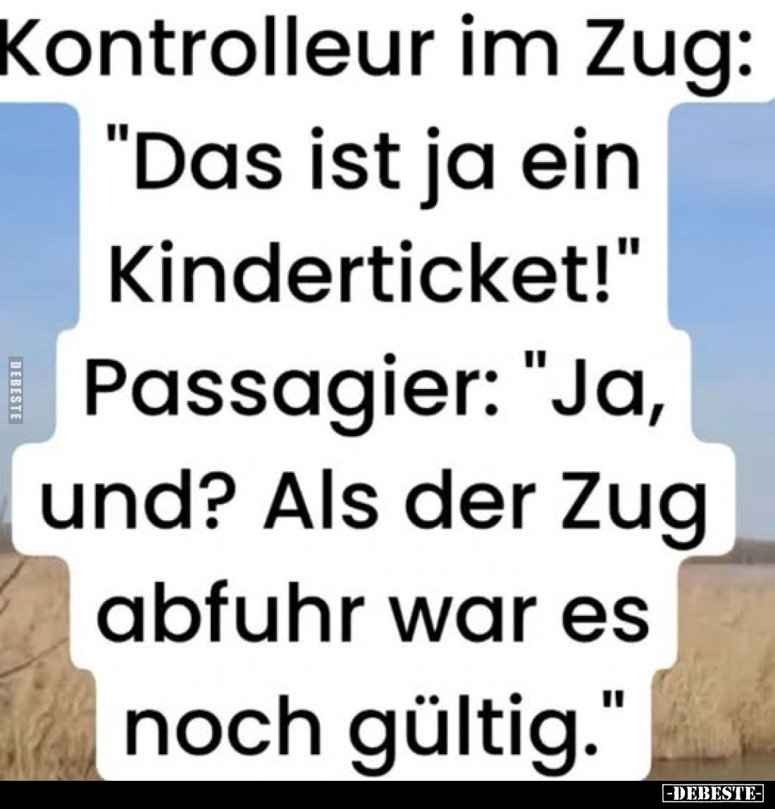 Kontrolleur im Zug: "Das ist ja ein Kinderticket!".. - Lustige Bilder | DEBESTE.de