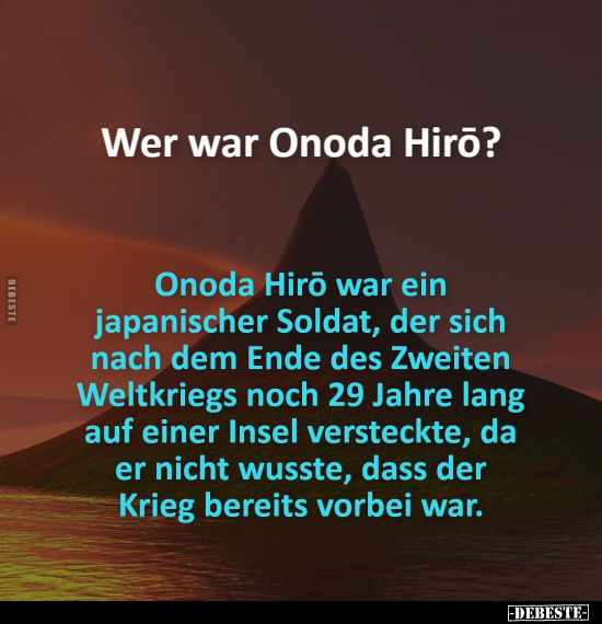 Wer war Onoda Hirō?.. - Lustige Bilder | DEBESTE.de