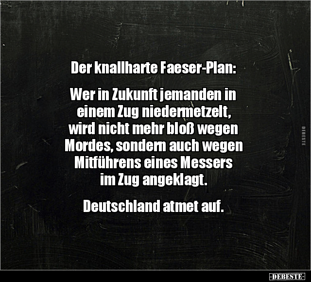 Der knallharte Faeser-Plan: Wer in Zukunft jemanden.. - Lustige Bilder | DEBESTE.de