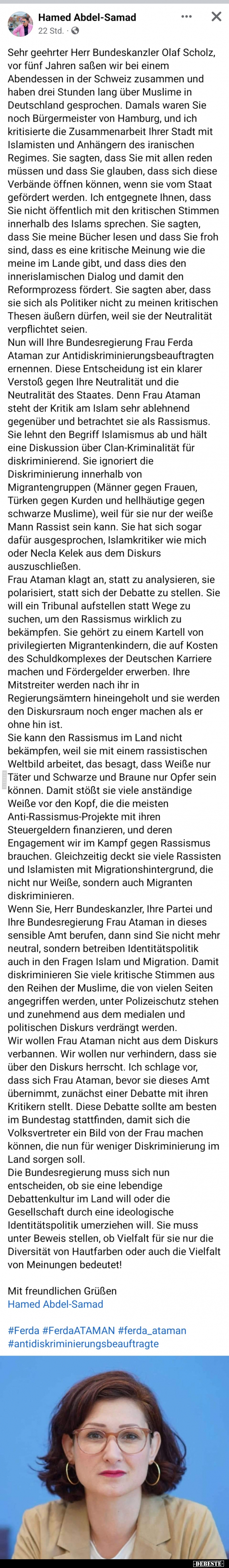 Sehr geehrter Herr Bundeskanzler Olaf Scholz, vor fünf.. - Lustige Bilder | DEBESTE.de
