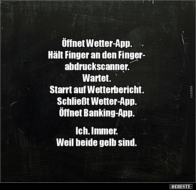 Öffnet Wetter-App. Hält Finger an den.. - Lustige Bilder | DEBESTE.de