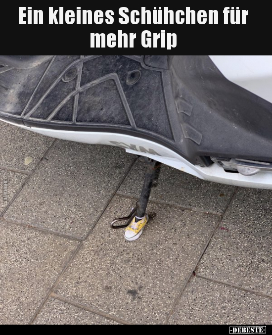 Ein kleines Schühchen für mehr Grip.. - Lustige Bilder | DEBESTE.de