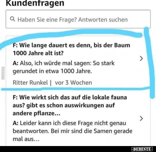 Wie lange dauert es denn, bis der Baum 1000 Jahre alt ist?