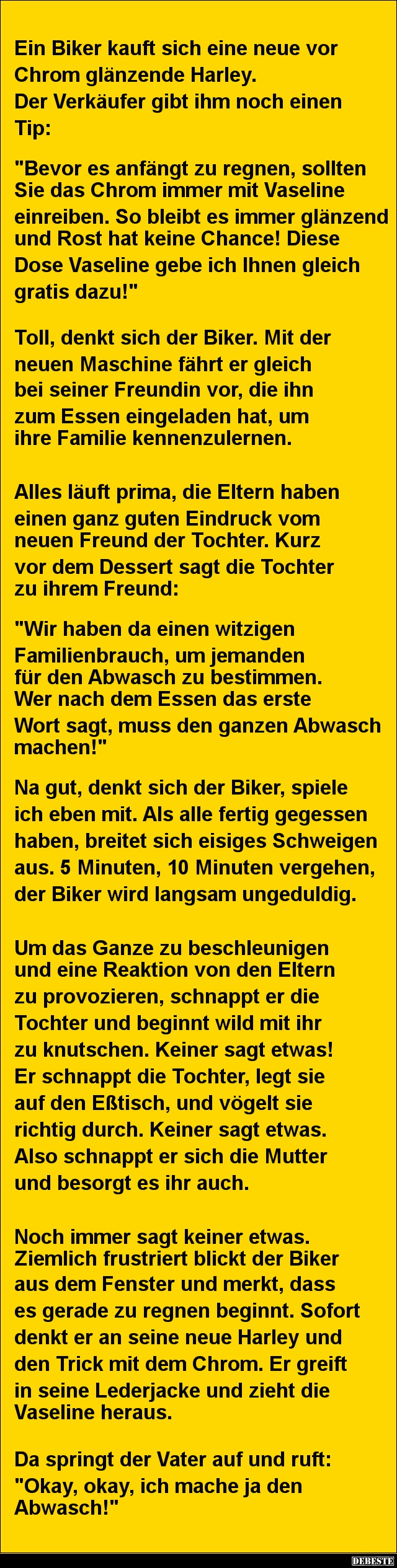 Ein Biker kauft sich eine neue vor Chrom glänzende Harley - Lustige Bilder | DEBESTE.de