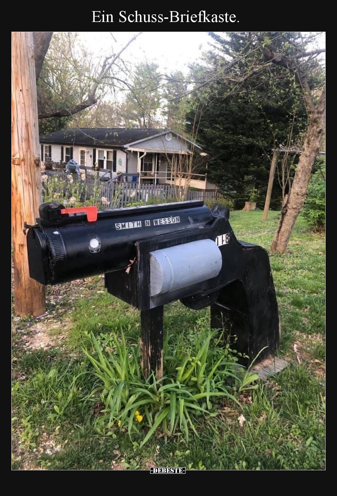 Ein Schuss-Briefkaste