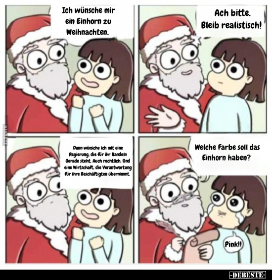 Ich wünsche mir ein Einhorn zu Weihnachten.. - Lustige Bilder | DEBESTE.de