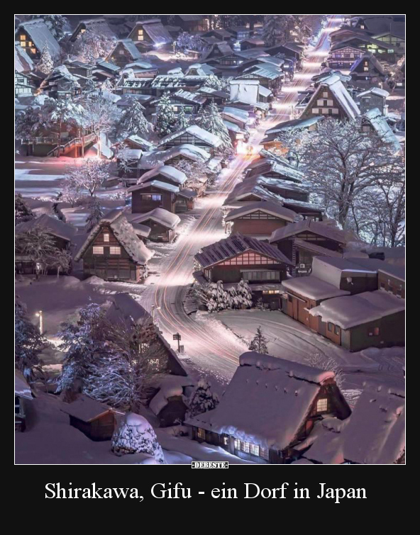 Shirakawa, Gifu - ein Dorf in Japan..