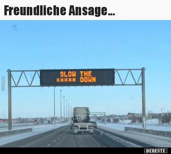 Freundliche Ansage...