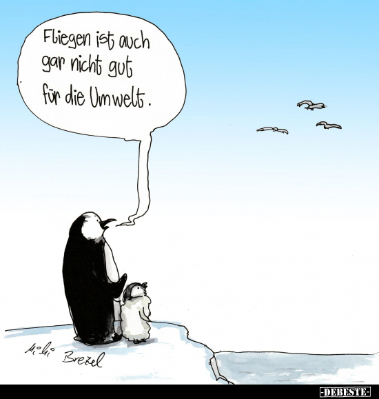 Fliegen ist auch gar nicht gut für die Umwelt.. - Lustige Bilder | DEBESTE.de