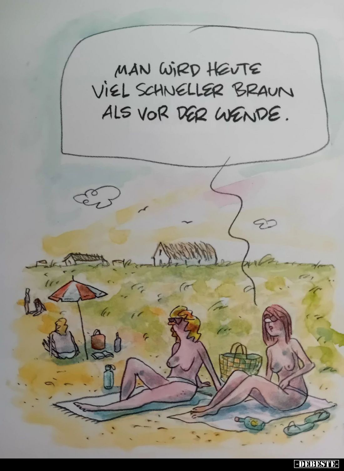 Man wird heute viel schneller braun als vor der Wende.