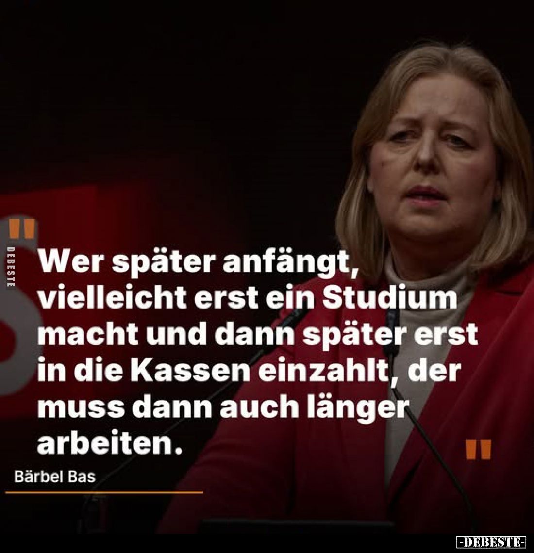 ,,Wer später anfängt, vielleicht erst ein Studium macht und dann später erst in die Kassen einzahlt, der muss dann auch länge...