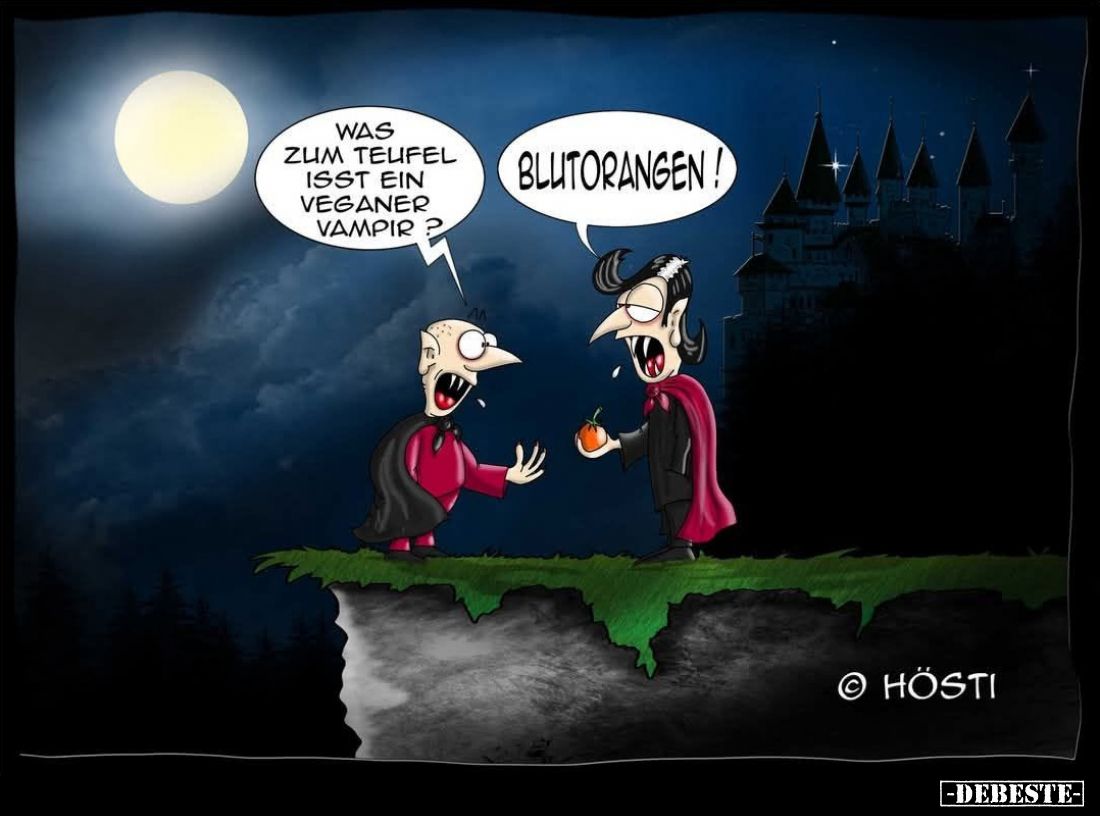 Was zum Teufel isst ein veganer Vampir? Blutorangen!