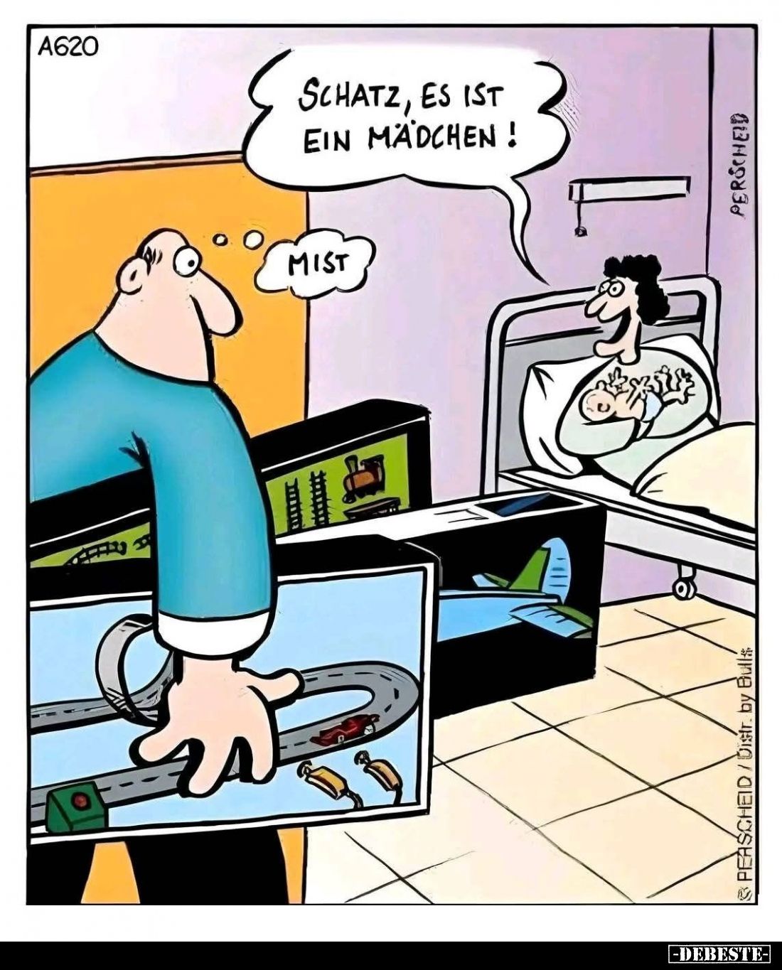 Schatz, es ist ein Mädchen! -
Mist.