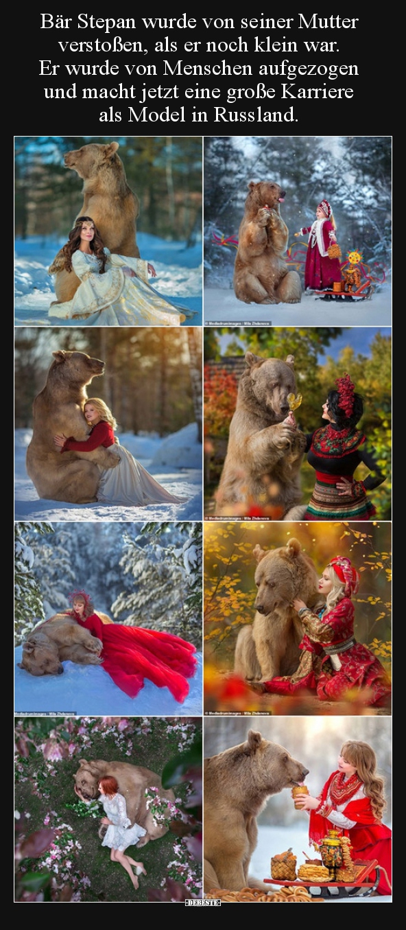 Bär Stepan wurde von seiner Mutter verstoßen, als er noch..