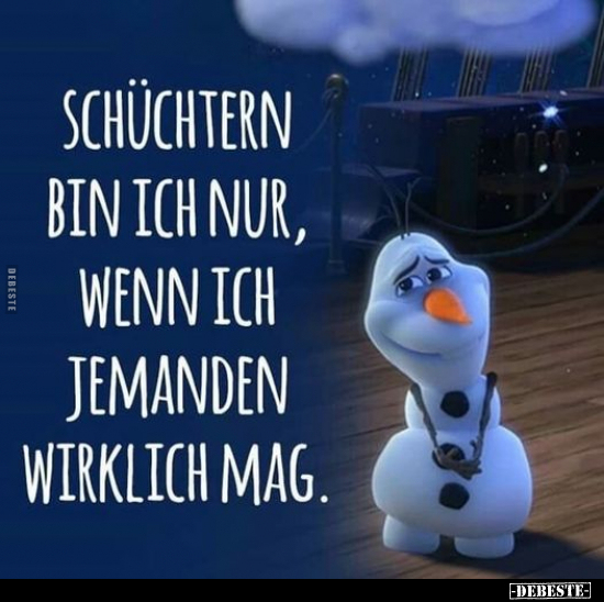 Schüchtern bin ich nur, wenn ich jemandem wirklich mag.