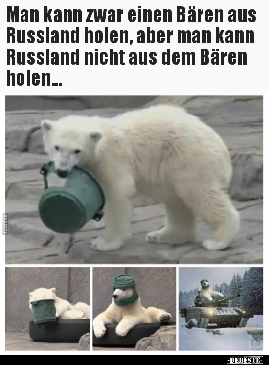Man kann zwar einen Bären aus Russland holen, aber man kann.. - Lustige Bilder | DEBESTE.de