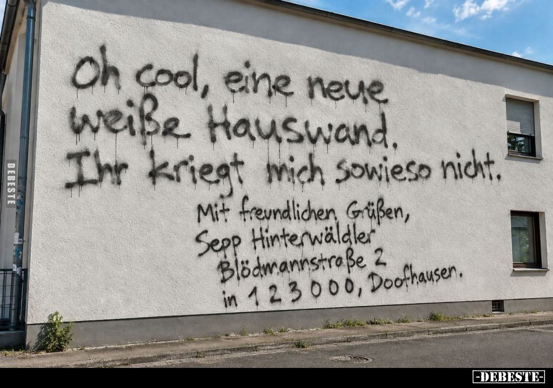 Oh cool, eine neue weiße Hauswand. - Lustige Bilder | DEBESTE.de
