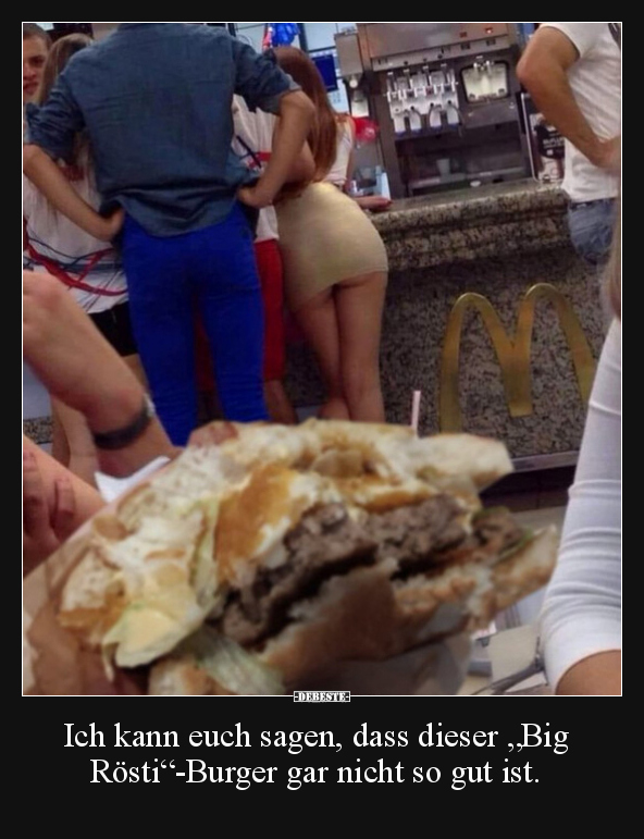 Ich kann euch sagen, dass dieser "Big Rösti"-Burger gar.. - Lustige Bilder | DEBESTE.de