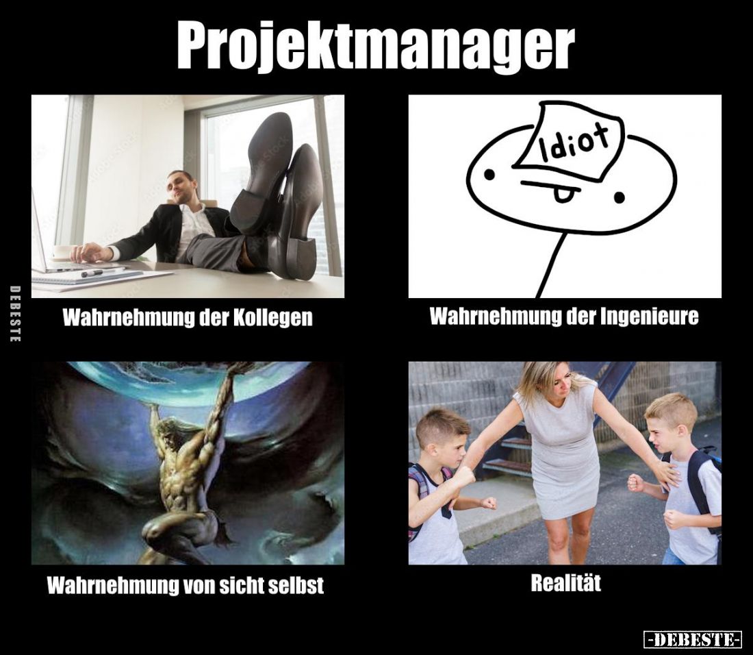 Projektmanager
-
Wahrnehmung der Kollegen
-
Wahrnehmung der Ingenieure
-
Wahrnehmung von sicht selbst
-
Realität