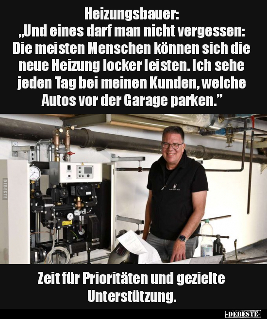 Heizungsbauer: "Und eines darf man nicht vergessen.." - Lustige Bilder | DEBESTE.de