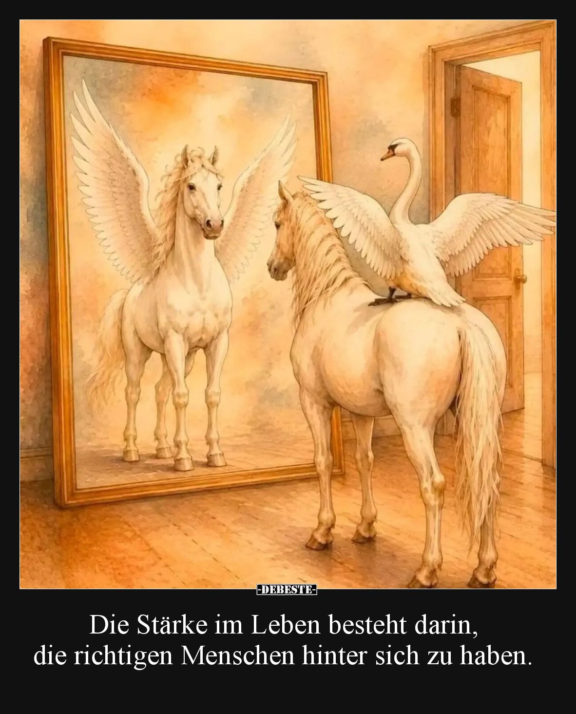 Die Stärke im Leben besteht darin, die richtigen Menschen hinter sich zu haben.