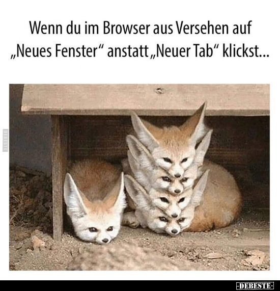 Wenn du im Browser aus Versehen auf "Neues Fenster" anstatt.. - Lustige Bilder | DEBESTE.de