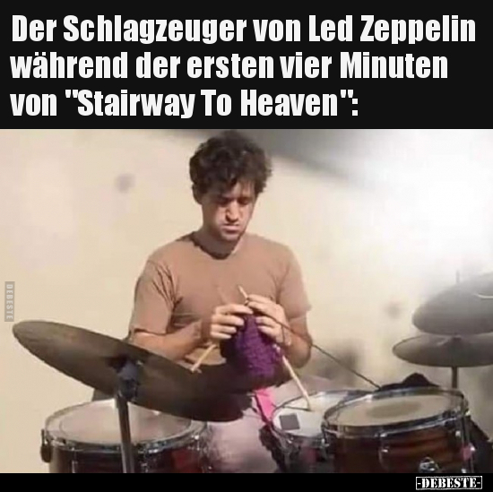 Der Schlagzeuger von Led Zeppelin während der ersten vier.. - Lustige Bilder | DEBESTE.de