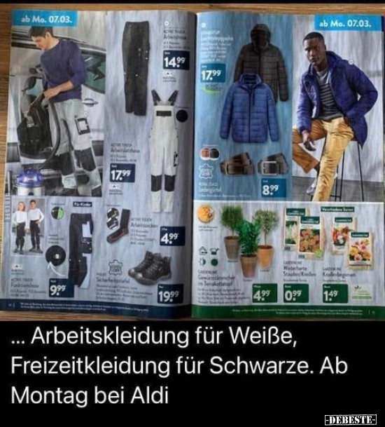 Arbeitskleidung für Weiße, Freizeitkleidung für Schwarze... - Lustige Bilder | DEBESTE.de