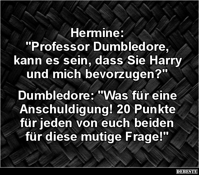 Hermine: "Professor Dumbledore, kann es sein.." - Lustige Bilder | DEBESTE.de