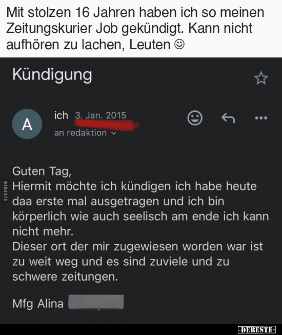 Mit stolzen 16 Jahren haben ich so meinen Zeitungskurier.. - Lustige Bilder | DEBESTE.de