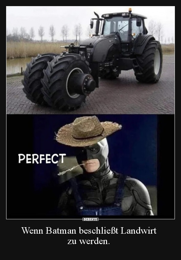 Wenn Batman beschließt Landwirt zu werden... - Lustige Bilder | DEBESTE.de