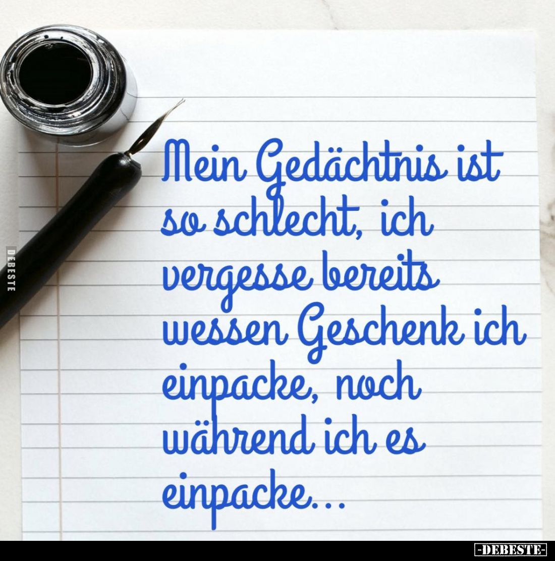 Mein Gedächtnis ist so schlecht, ich vergesse bereits wessen Geschenk ich einpacke, noch während ich es einpacke...
