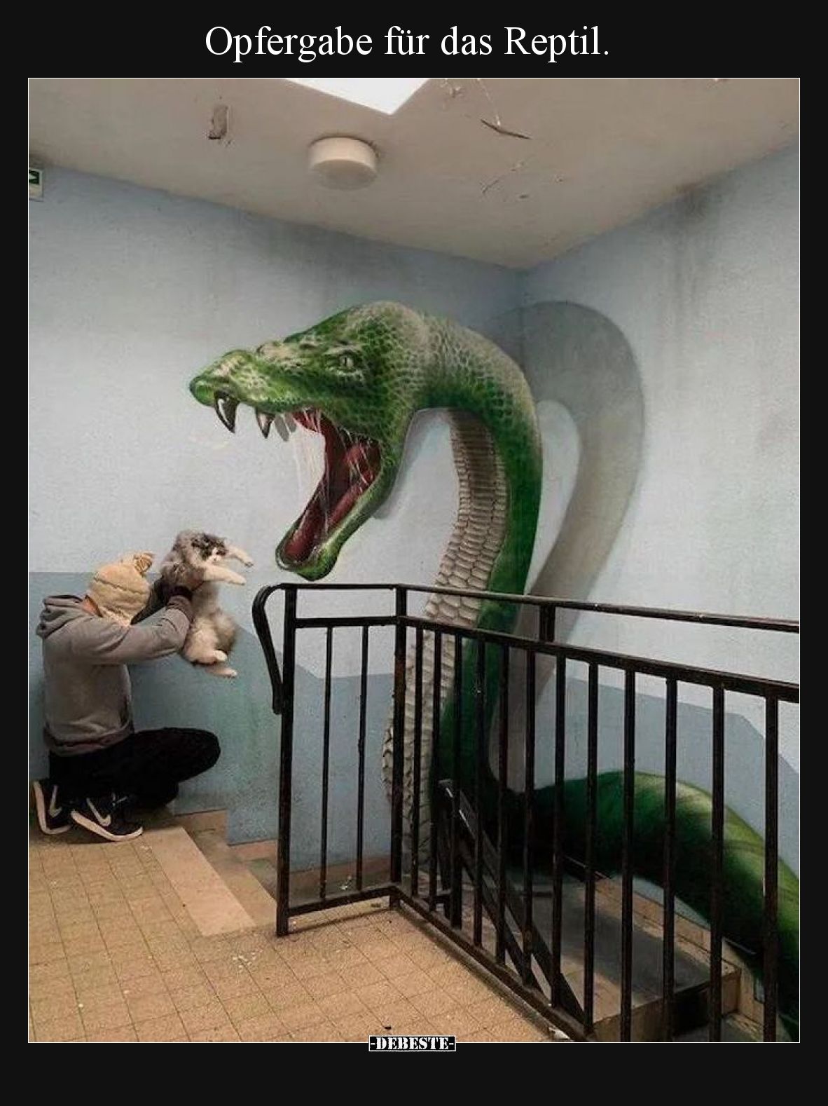 Opfergabe für das Reptil