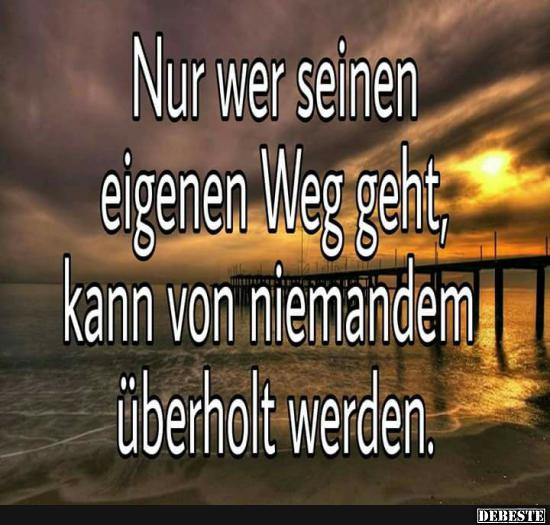 Nur wer seinen eigenen Weg geht..