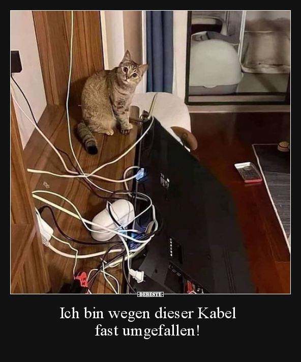 Ich bin wegen dieser Kabel fast umgefallen!.. - Lustige Bilder | DEBESTE.de