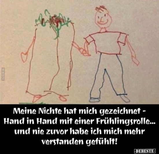 Meine Nichte hat mich gezeichnet - Hand in Hand mit einer.. - Lustige Bilder | DEBESTE.de