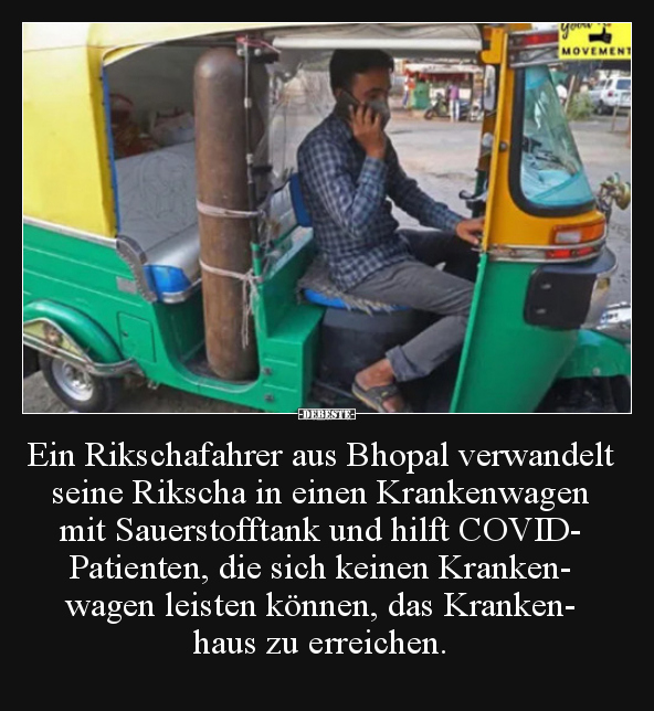 Ein Rikschafahrer aus Bhopal verwandelt seine Rikscha in.. - Lustige Bilder | DEBESTE.de