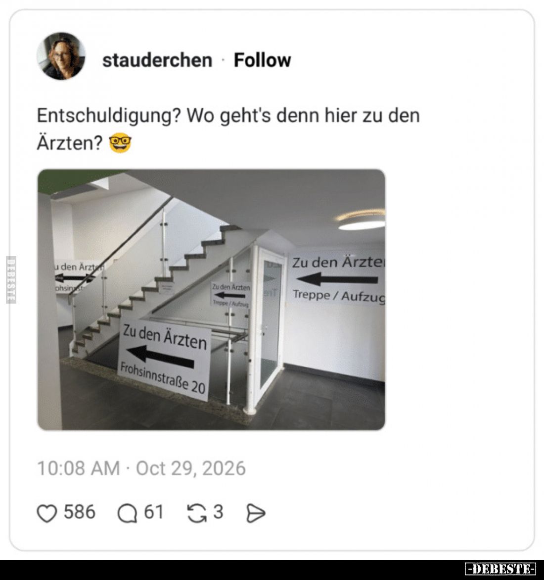 Entschuldigung? Wo geht's denn hier zu den Ärzten?