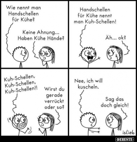 Wie nennt man Handschellen für Kühe?.. - Lustige Bilder | DEBESTE.de