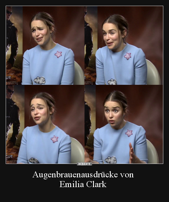 Augenbrauenausdrücke von Emilia Clark.. - Lustige Bilder | DEBESTE.de