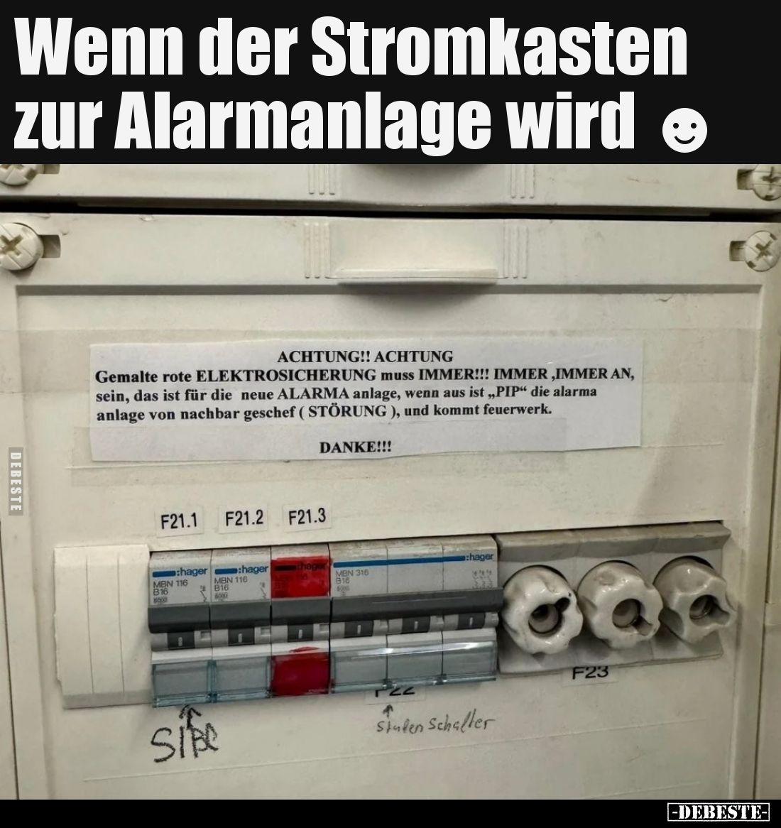 Wenn der Stromkasten zur Alarmanlage wird.