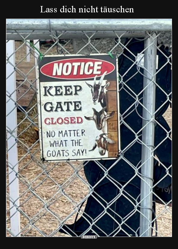 Lass dich nicht täuschen