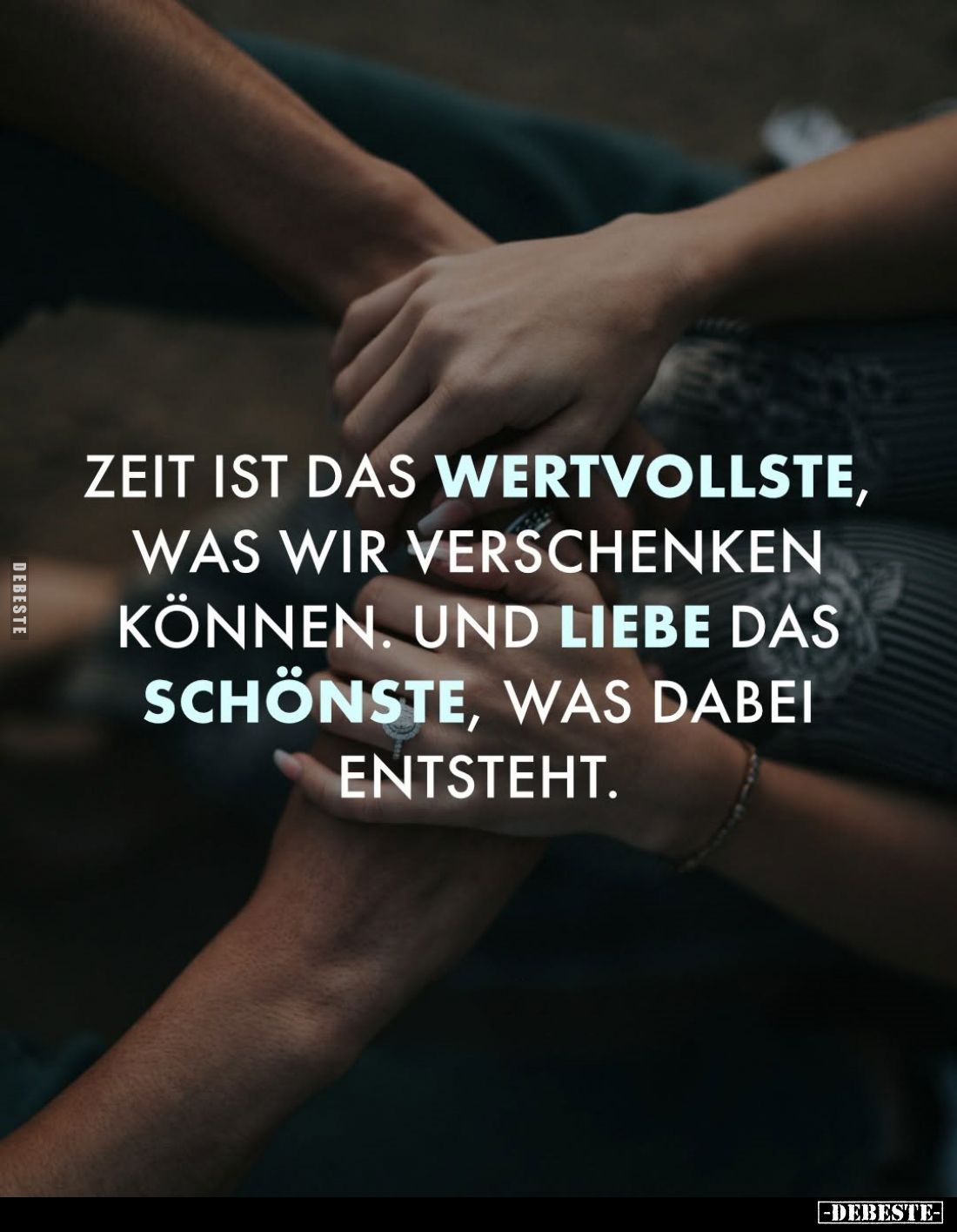 Zeit ist das wertvollste, was wir verschenken können. Und Liebe das schönste, was dabei entsteht.