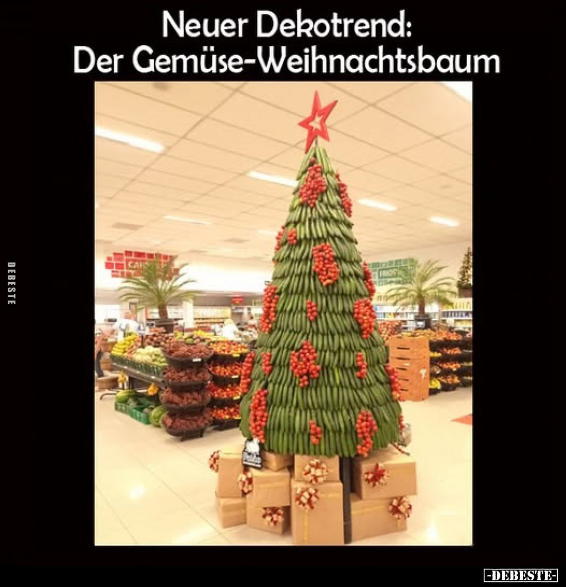 Neuer Dekotrend: Der Gemüse-Weihnachtsbaum.